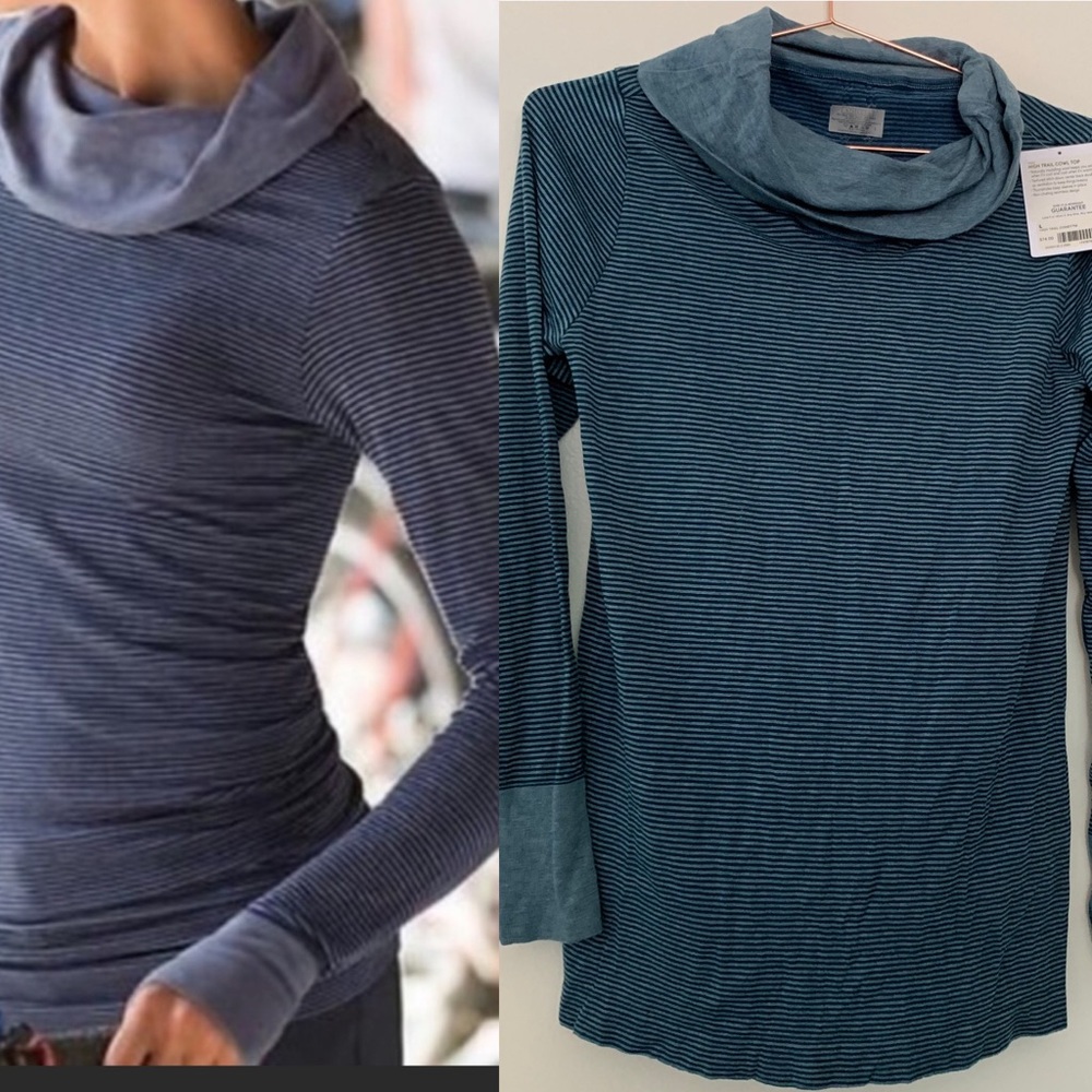 Athleta high trail cowl neck top
